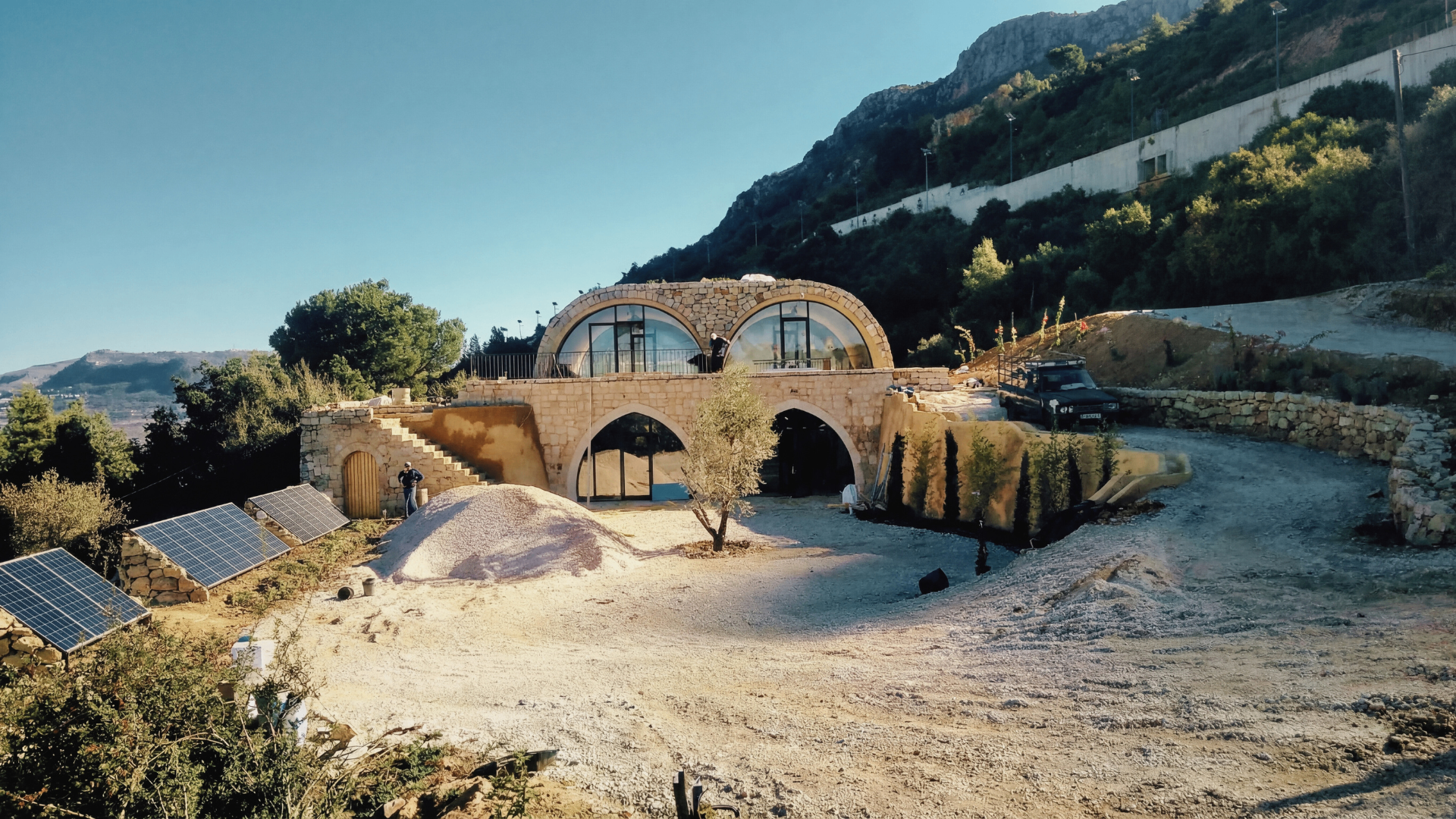 A stone and earth culture centre in Lebanon